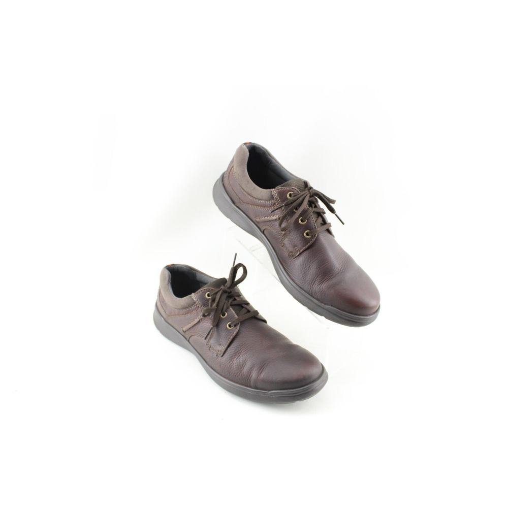 Clarks Oxford Lace Up Brown Leather Lightweight Shoes Men's US Size 13 M